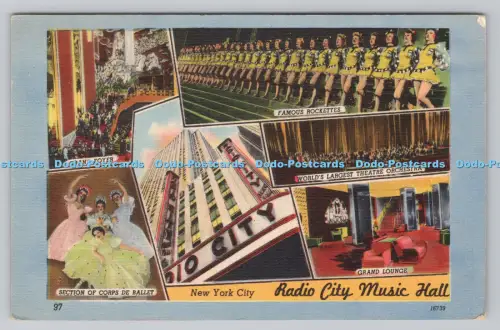 R808070 New York City. Radio City Music Hall. Grand Lounge. Akazienkarte. Multi V