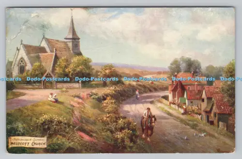 R809847 Malerisches Surrey. Westcott Church. stecken. Oilette. Malerische Grafschaften