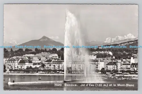 R808122 Geneve. Jet d Eau et le Mont Blanc. Jaeger