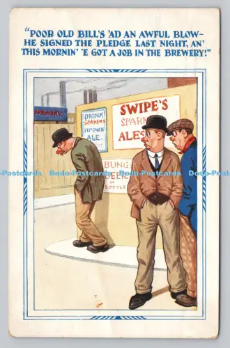 R808161 Arme alte Rechnung und ein schrecklicher Schlag. H. B. London. PM. Great Yarmouth. 1931