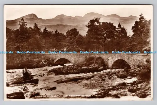 R809982 Craig na Challeach and Dochart Bridge. Killin. J. B. Weiß. Dundee. RP