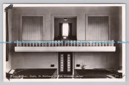 R809988 Millbrook. Jersey. Matthäuskirche. Orgel- und Chorgestühl. R. A. Po