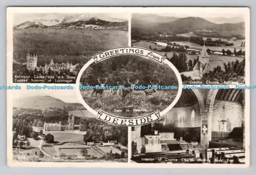 R810157 Grüße von Deeside. Hirsch in Deeside. J. B. Weiß. Dundee. RP. Multi