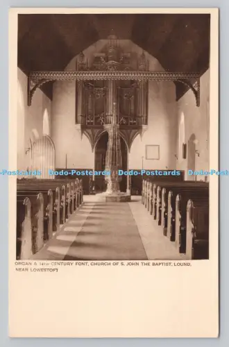 R810158 Lound Near Lowestfor. Orgel und Schrift aus dem 14. Jahrhundert. Kirche S. John The