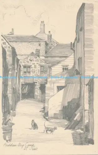 R003609 Pudden Bag Lane St Ives M und L National Pencil Sketch