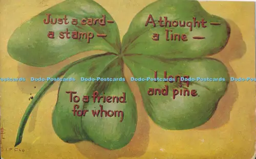 R003623 Alte Postkarte Eine Nachricht an einen Freund 1911