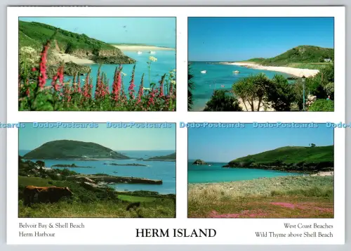 L340240 Herm Island Belvoir Bay and Shell Beach Channel Print Multi View