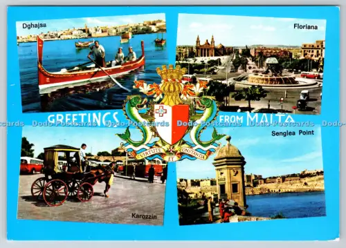 L340247 Grüße aus Malta Senglea Point Poulton Druckerei Alfred Galea Zammi