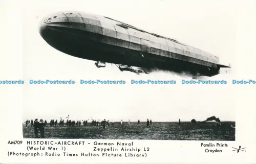 R005006 Historisches Flugzeug Deutsche Marine Zeppelin Luftschiff L2 Pamlin Drucke Croydon