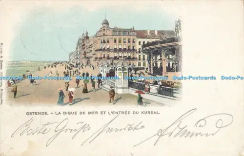 R005106 Ostende La Digue de Mer et l Entree du Kursal 1901