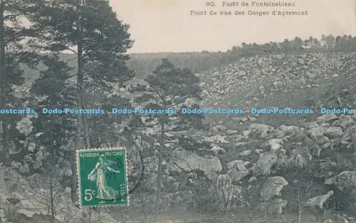 R008803 Foret de Fontainebleau Point de Vue des Gorges d Apremont 1907