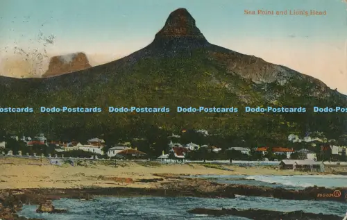 R016247 Sea Point and Lions Head Valentine 1921