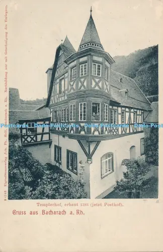 R023457 Gruss aus Bacharach a Rh