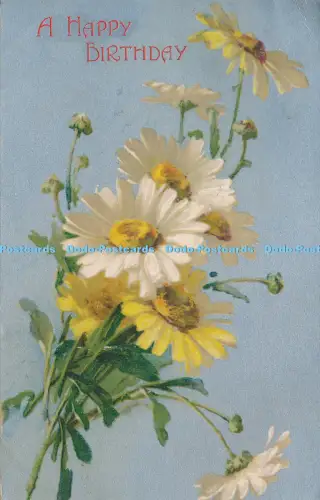 R029133 Gruß Postkarte A Happy Birthday Blumen Wildt und Kray