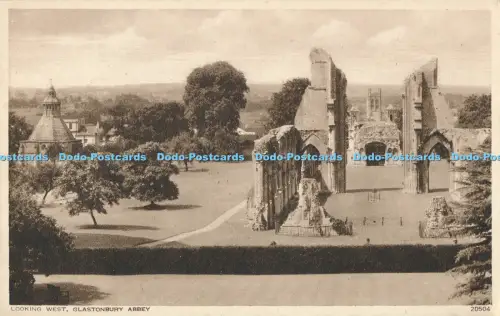 R029455 Looking West Glastonbury Abbey Walter Scott No 20504