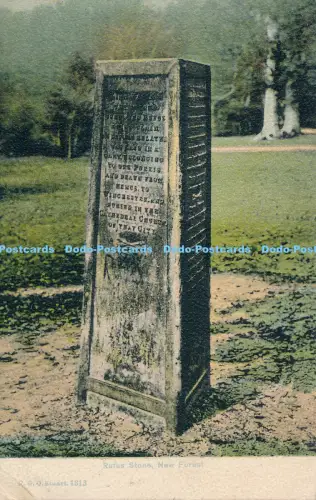 R029872 Rufus Stone New Forest F G O Stuart 1913