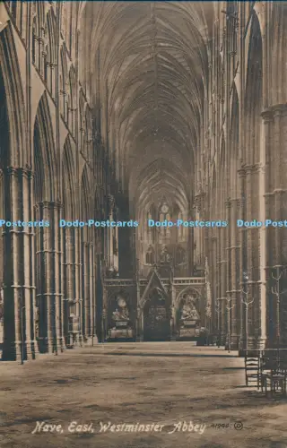 R029910 Nave East Westminster Abbey Valentine 1921