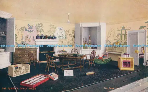 R029968 The Queens Dolls House The Royal Nursery Tuck Oilette No 4504