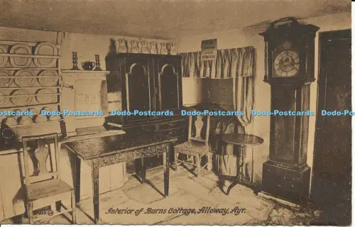 R029969 Interieur von Burns Cottage Alloway Ayr Valentine