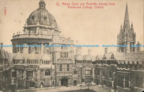 R030000 St Marys Spire and Redcliffe Library vom Brasenose College Oxford Steng