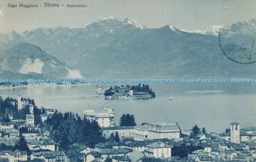 R030007 Lago Maggiore Stresa Panorama Brunner 1911