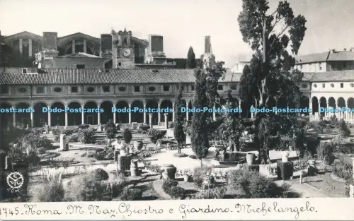 R030129 Roma M Naz Chiostro e Giardino Michelangelo P Chauffourier Fotorapida