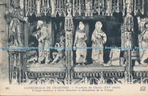 R030242 Cathedrale de Chartres Pourtour du Choeur L Ange Annonce a Saint Joachim