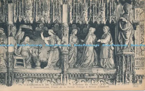 R030245 Cathedrale de Chartres Pourtour du Choeur L Annonciation Visite de la Sa
