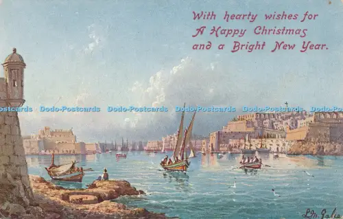 R030306 Grußpostkarte mit herzlichen Wünschen für ein frohes Weihnachtsfest und ein strahlendes