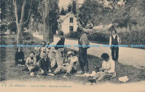 R030416 Argeles Types du pays Dejeuner en Plein Air Carrache B Hopkins
