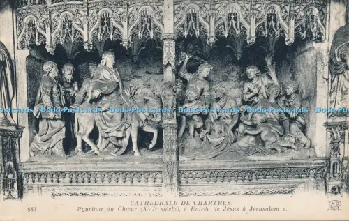 R030427 Cathedrale de Chartres Pourtour du Choeur Entree de Jesus a Jerusalem Ne