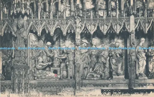 R030438 Cathedrale de Chartres Fragment du Tour du Choeur Neurdein Freres