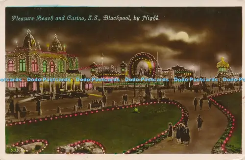 R030440 Pleasure Beach and Casino S S Blackpool by Night Advance RP