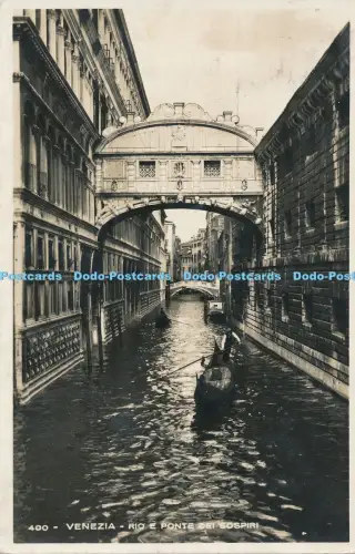 R030457 Venezia Rio e Ponte dei Sospiri G Brocca No 400 RP