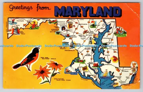 R814102 Grüße von Maryland Old Line State Free State Dexter Press 1968