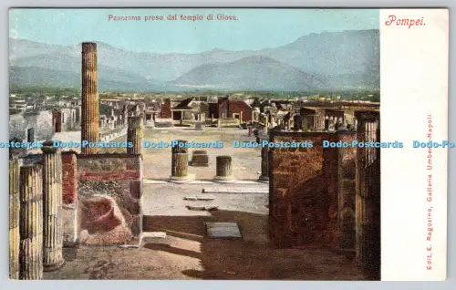 R814111 Pompei Panorama Preso dal Tempio di Giove E Ragozino