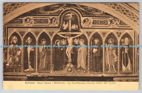 R814144 Subiaco Sacro Speco Refettorio La Crocifissione Alterocca Alinari