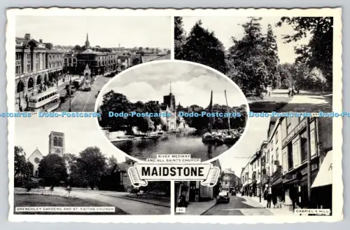 R814148 Maidstone River Medway and All Saints Church 1960 Multi View