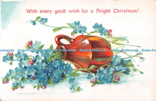 R507106 Mit jedem guten Wunsch für eine leuchtend weihnachtsblaue Blume in Vase