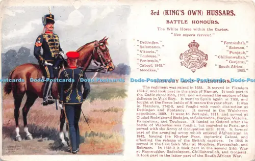 R505436 3rd King Own Husars Battle Honours Gale and Polden