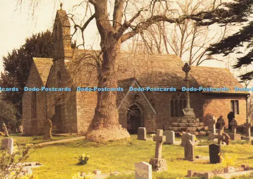 D217466 Herefordshire St Dubricius Kirche und Tulpenbaum Lerchenfeld Druck