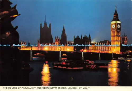 D217467 London The Houses of Parliament und Westminster Bridge bei Nacht Foto Pr