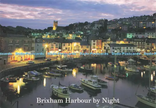 D221048 Brixham Hafen bei Nacht E T W Dennis Alan Curtis