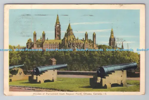 R800640 Ottawa Kanada Houses of Parliament aus Nepean Point Fotogelatine-Gravur