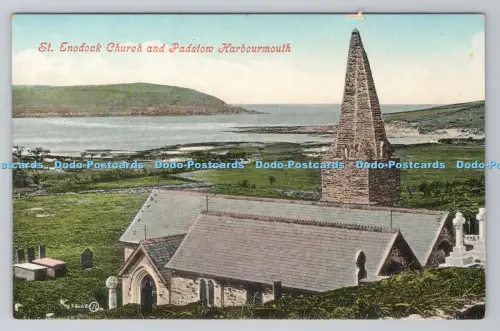 R800889 St Endock Church and Padstow Harbourmouth Valentine Serie