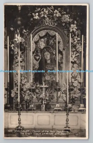 R800906 Jerusalem Grabeskirche Die Jungfrau Statue geschmückt mit J