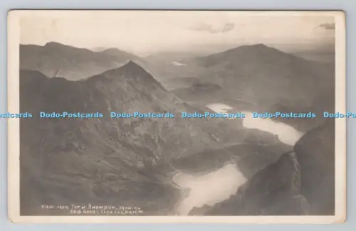 R800931 Blick von der Spitze von Snowdon zeigt Krippe Goch Llyn Llydaw G P Abraham Keswi