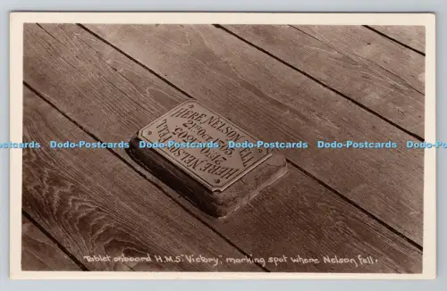 R800936 Tablet Onboard H M S Victory Marking Spot Where Nelson Fell