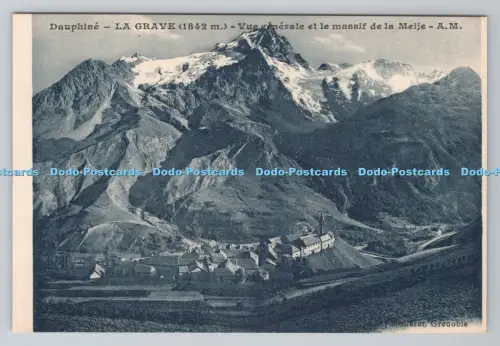R800977 Dauphine La Grave Vue Generale et l eMassif de la Meije A Mollaret