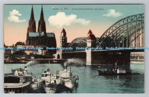 R801006 Köln a Rh Hohenzollernbrücke Mit Dom